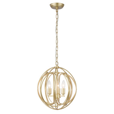 Luminaire suspendu sphère 3 lumières Twedt
