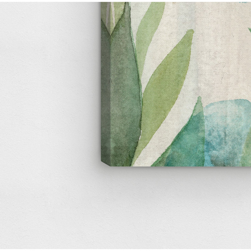 « blue florals », impression sur toile, H 12 po x l 12 po x P 1,5 po, Toile tendue