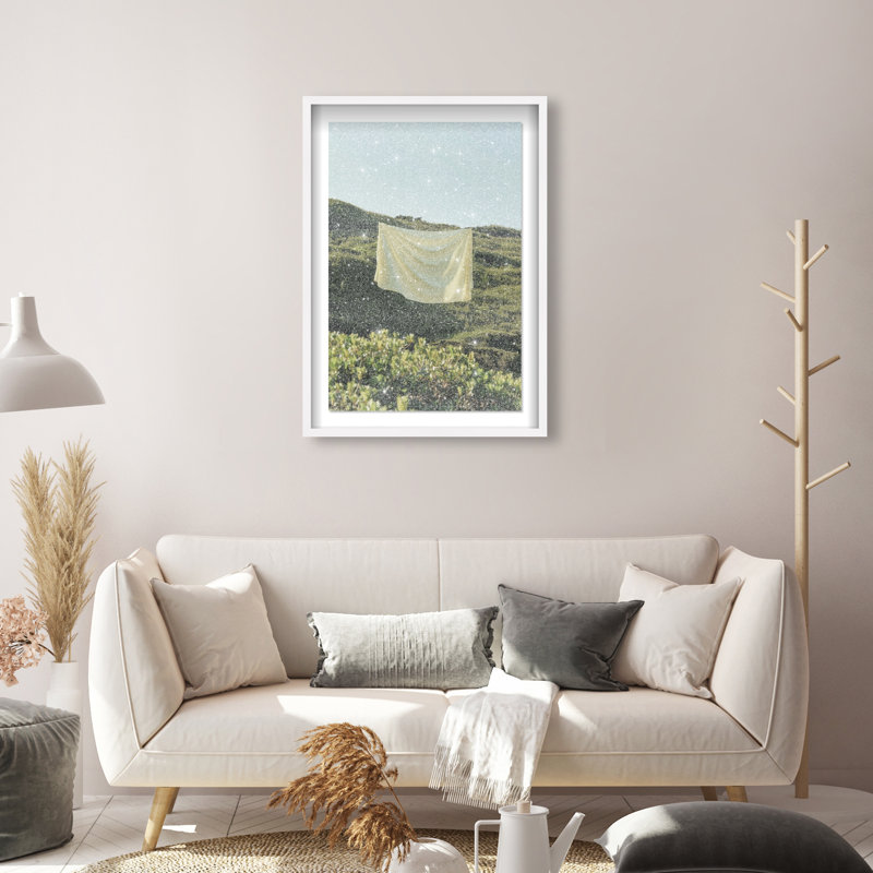Floating Cotton II Print by Oliver Gal, 46.5"H x 31.5"W, White Shadowbox