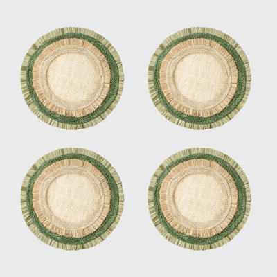 Ruffle Edge Straw Coasters