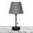 Grey Table Lamp with Charging Stake Zip Switch 2 Piece Set