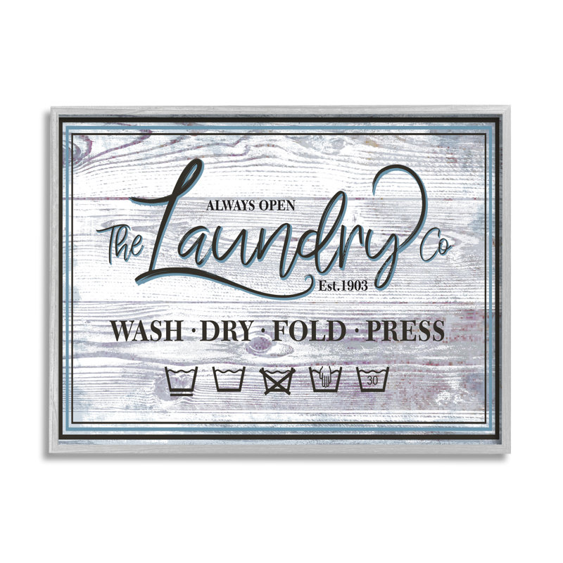«The Laundry» - Publicité sur toile, Estampe numérique Farmhouse, H 16 po x l 20 po x 1,5 po
