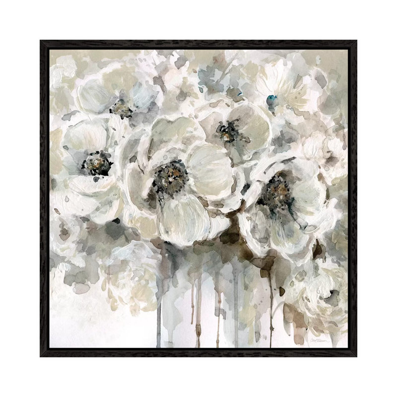 Quiet Moments by Carol Robinson - Painting on Canvas, 45.72 cm H x 45.72 cm W, Black Framed