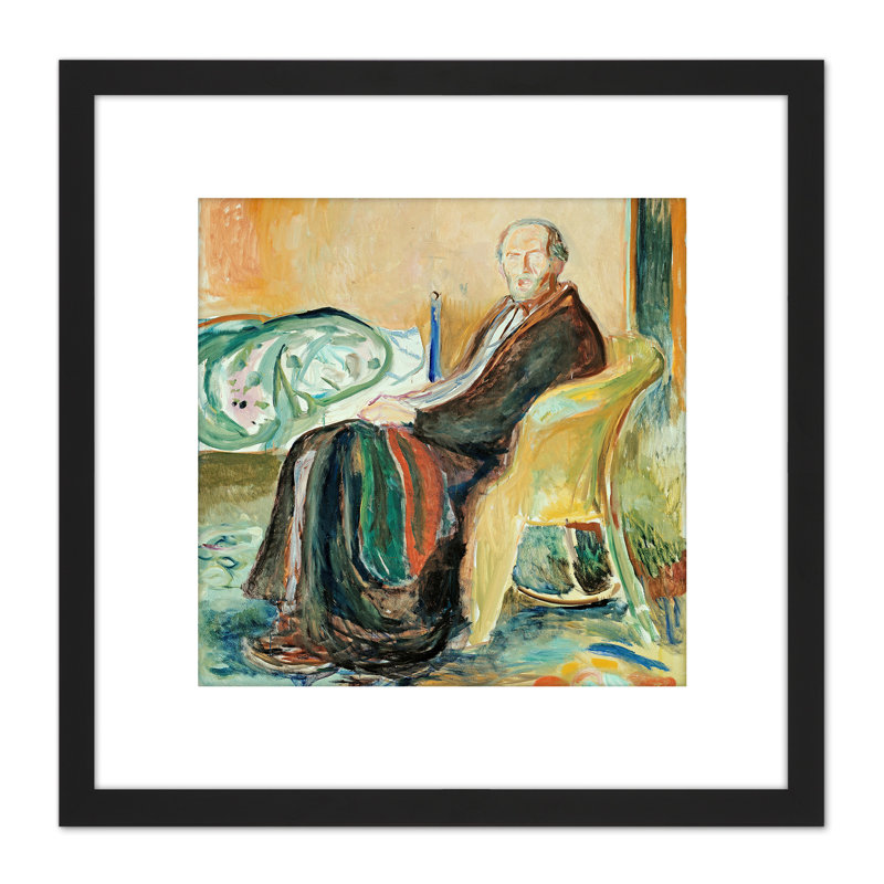 Self Portrait With The Spanish Flu 1919 by Edvard Munch - Single Picture Frame Painting