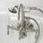 Kingston Brass Vintage Three-Handle 2-Hole Tub Wall Mount Clawfoot Tub Faucet with Hand Shower-50999936
