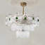 Lustre gradué à 8 lumières avec cristal de Jeffrery