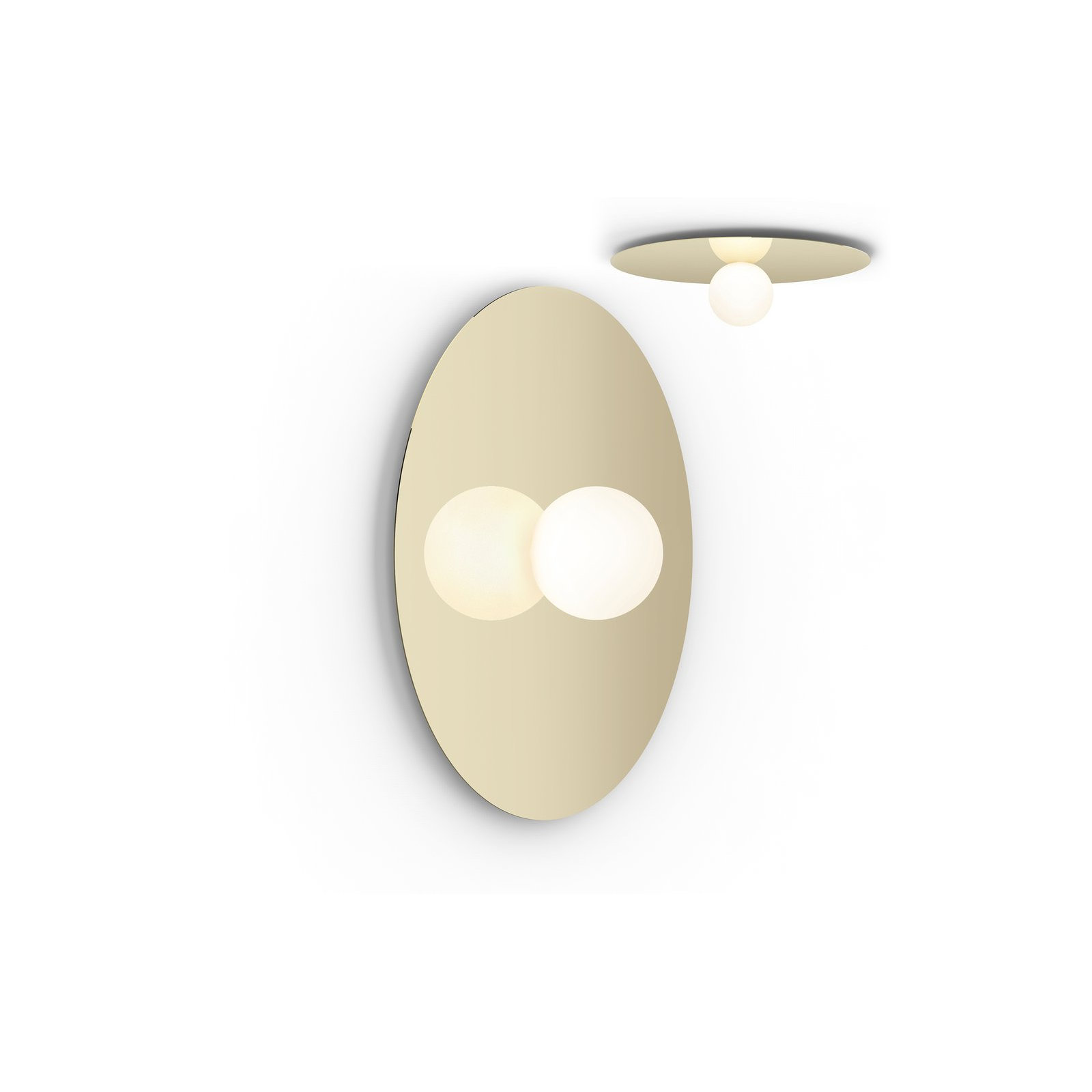 Bola Flush Disc, Brass, 8.2" H x 32" W x 32" D