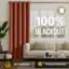 Linen Blend Blackout Eyelet Curtains - Thermal Insulated Room Darkening Window Panels for Bedroom & Living Room (Set of 2) -1389428323-1389428322