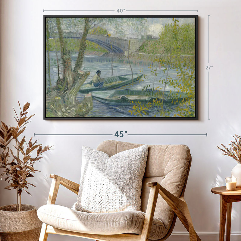 " Fishing In Spring Canvas Print ", 27" H x 40" W