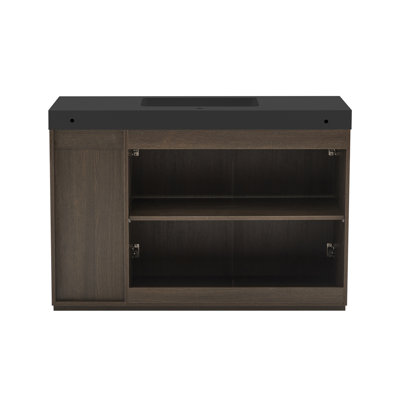 48F" Smoked Oak Bathroom Vanity with Sink