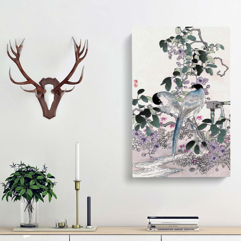 Birds & Flowers by Kono Bairei - Wrapped Canvas Painting, 50cm H x 35cm W x 3cm D