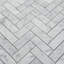 Carreau de mosaïque en marbre à chevrons 13 po x 12 po-88770430