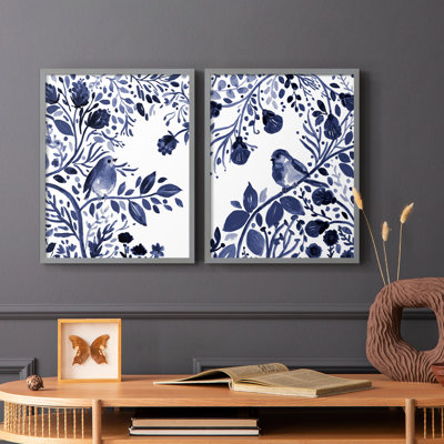 Indigo Song I-Premium Framed Print -Ready to Hang - No Nails Required - No Nails Required