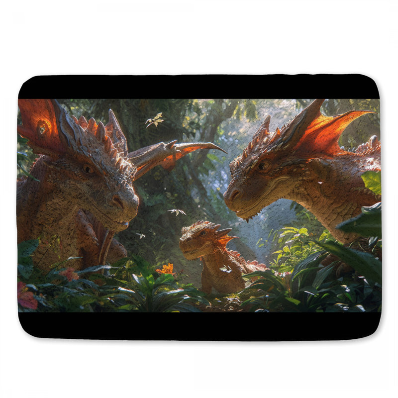 Tapis de bain Dragons Fantasy, L 21 po x L 34 po