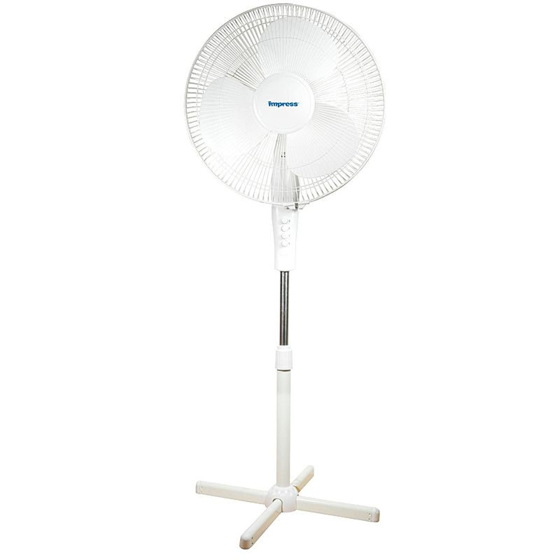 Impress 16" Oscillating Stand Fan (White) IM-724W