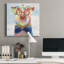 «Groovy Pig and Sky» - Toile tendue avec châssis - Prêt à accrocher-1400415444