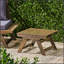 Table d'appoint d'extérieur en bois d'acacia Sedona avec conception à lattes ouvertes pour le patio, la terrasse ou le jardin
