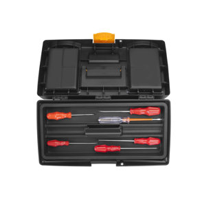 16″ Tool Box with Removable Tool Tray, 2 Pieces Set