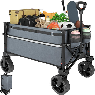 Chariot utilitaire pliable avec roulettes