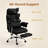 Ergonomic High Back Leather Executive Office Chair With Footrest & Lumbar Pillow-（Massage / Black）-1243848139