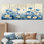 Chiou - décoration murale fleurs sauvages - art mural traditionnel 5 pièces