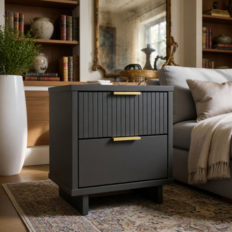 Table de chevet gris anthracite, Gris anthracite