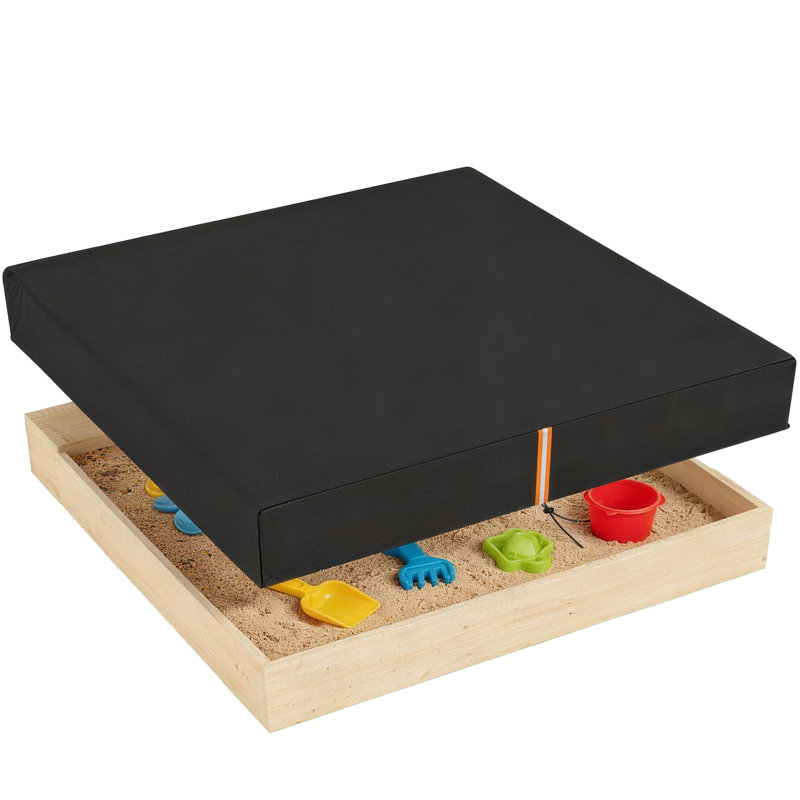 AIYAPLAY Sandbox Cover Square Sandpit Cover Waterproof, 20cm H x 150cm W x 150cm D