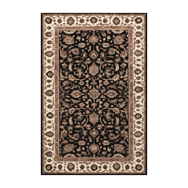 Tapis brun lavable à la machine
