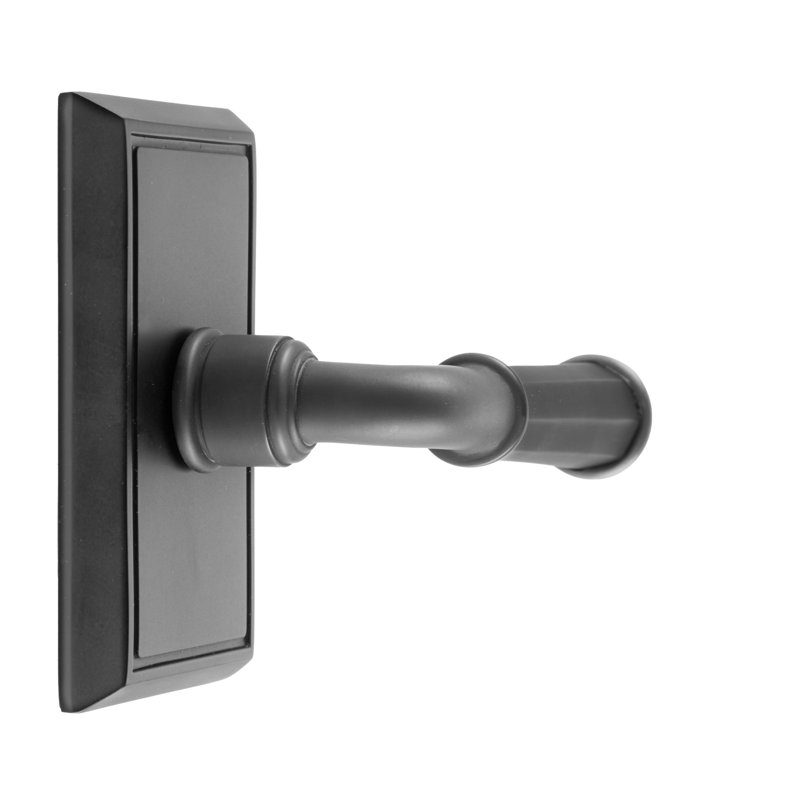 Bravura 840-1 St. Charles Dummy Lever on  Traditional Rectangular Rose in Matte Black