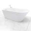 Baignoire de trempage autoportante en acrylique 67 po. X 31 po. Lys