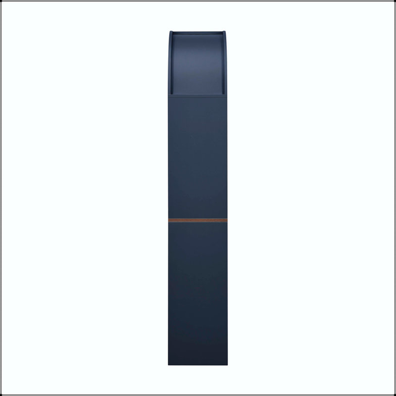 Armoire à vin arquée avec support à vin amovible et tablettes réglables, Bleu