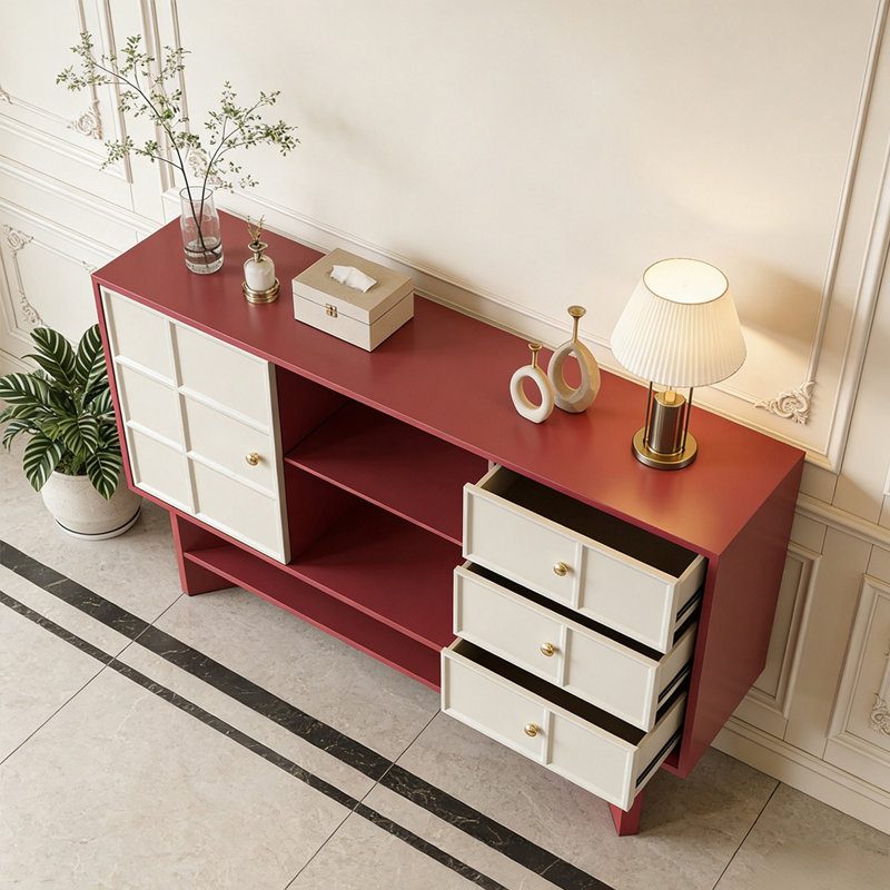 Armoire d'entrée moderne et minimaliste, H 35,4 po x l 51,2 po x P 15,7 po