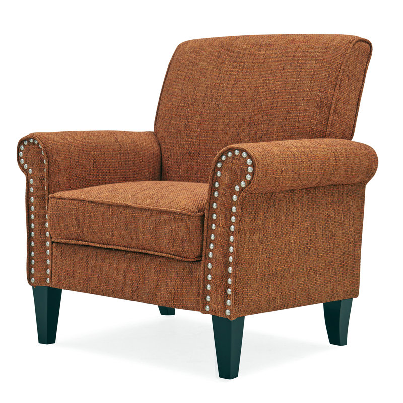 Fauteuil l 34 po Artturi, Polyester multicolore et tweed orange