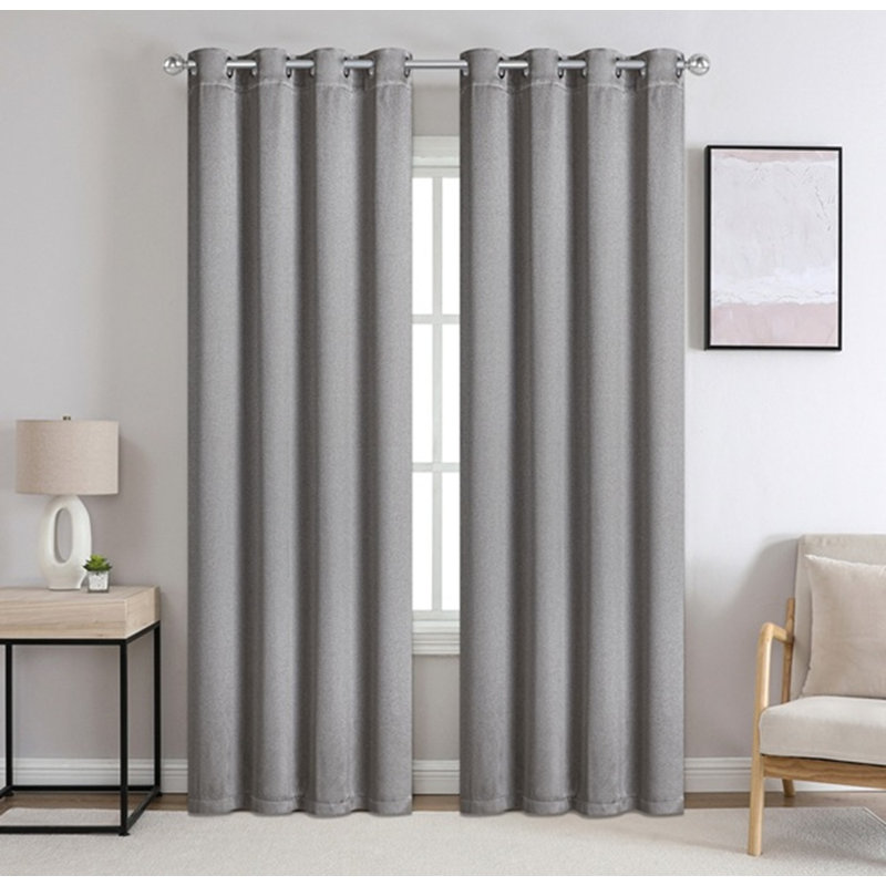 Panneau de rideau simple occultant princess, Gris, L 54 po x L 84 po