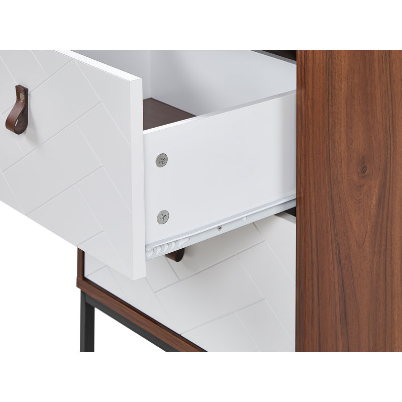 Andeana 49cm W Bedside Table, Dark Wood