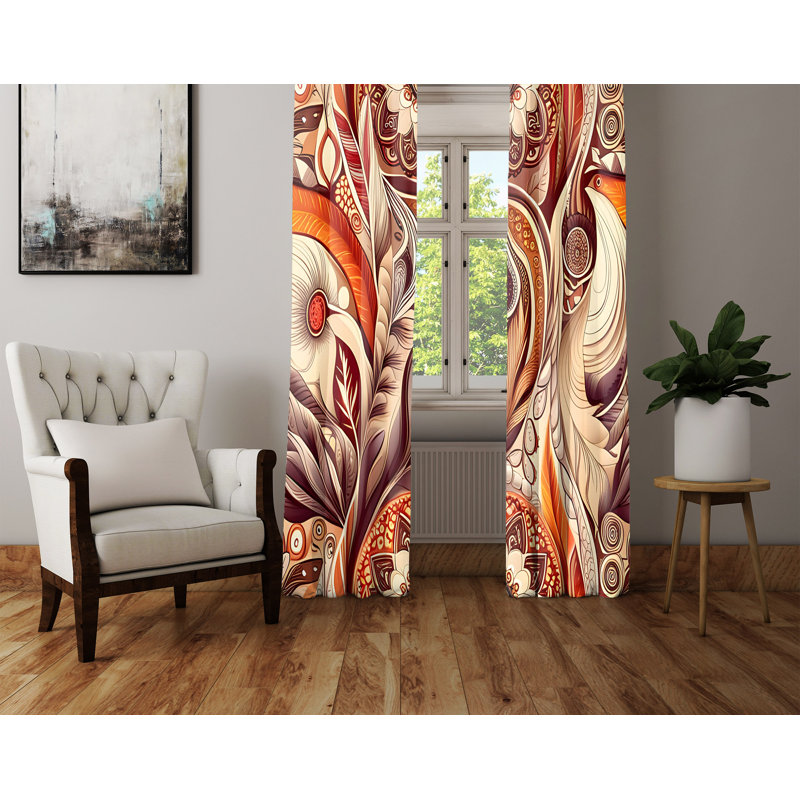 Paire de rideaux semi-transparents en polyester Danmir, L 56 po x L 78 po