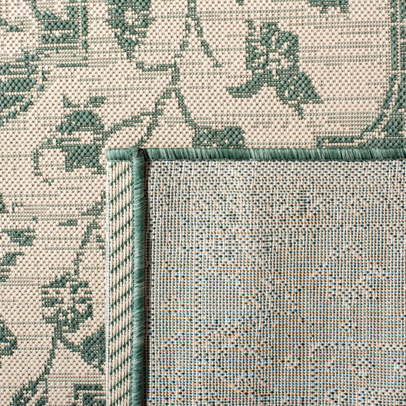 Andover Mills™ Flynt Oriental Beige/Dark Green Indoor / Outdoor Area ...