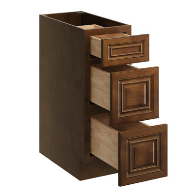 CASAINC H34.5" X D24" Kitchen Cabinet Floor Base Cabinet With 3 Drawers