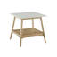 Table de bout Cozy Ambiance - Structure en bois massif, plateau et tablette atmosphère chaleureuse