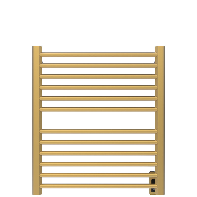 Chauffe-serviettes électrique mural Sirio (contrôleur non inclus), Laiton satiné, H 33,25 po x l 29,25 po x P 4,75 po