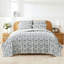Handstitched Fish Print Kantha Coverlet-108999975