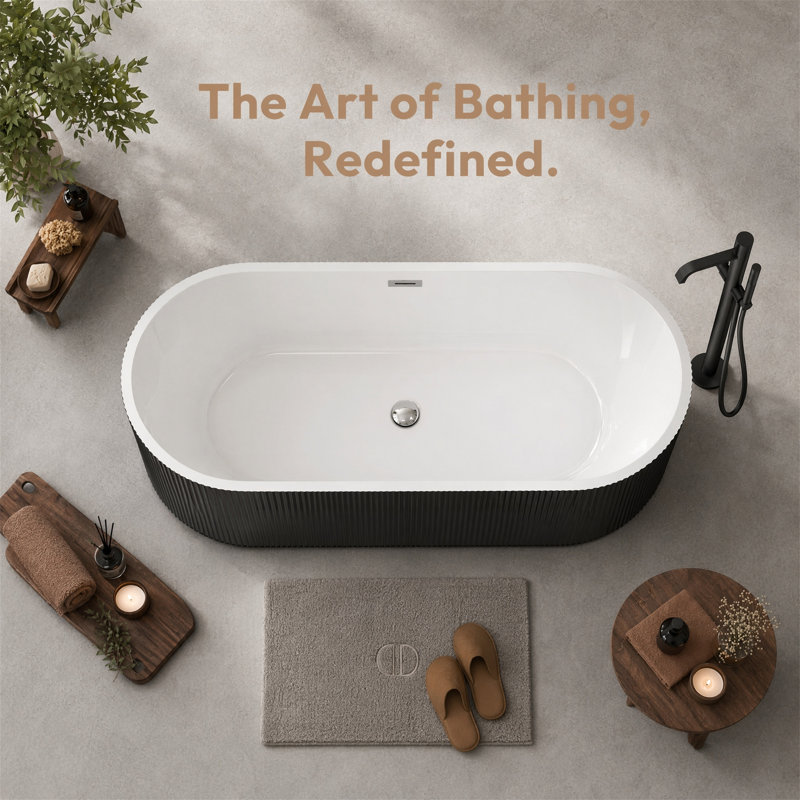Baignoire autoportante 67 po 67 po