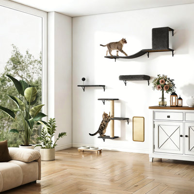Wall-mounted Cat Tree Shelves