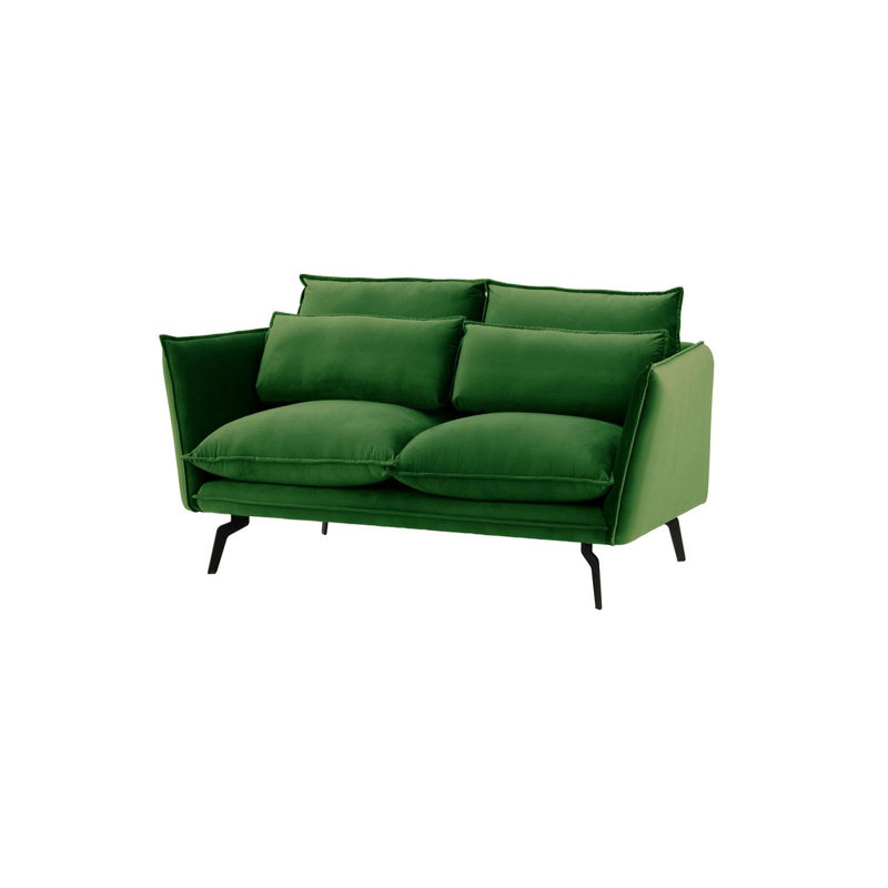 Dafinka 2 Seater Velvet Sofa, Dark Green