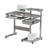 Techni Mobili Complete Computer Workstation Desk, Grey-1139118575