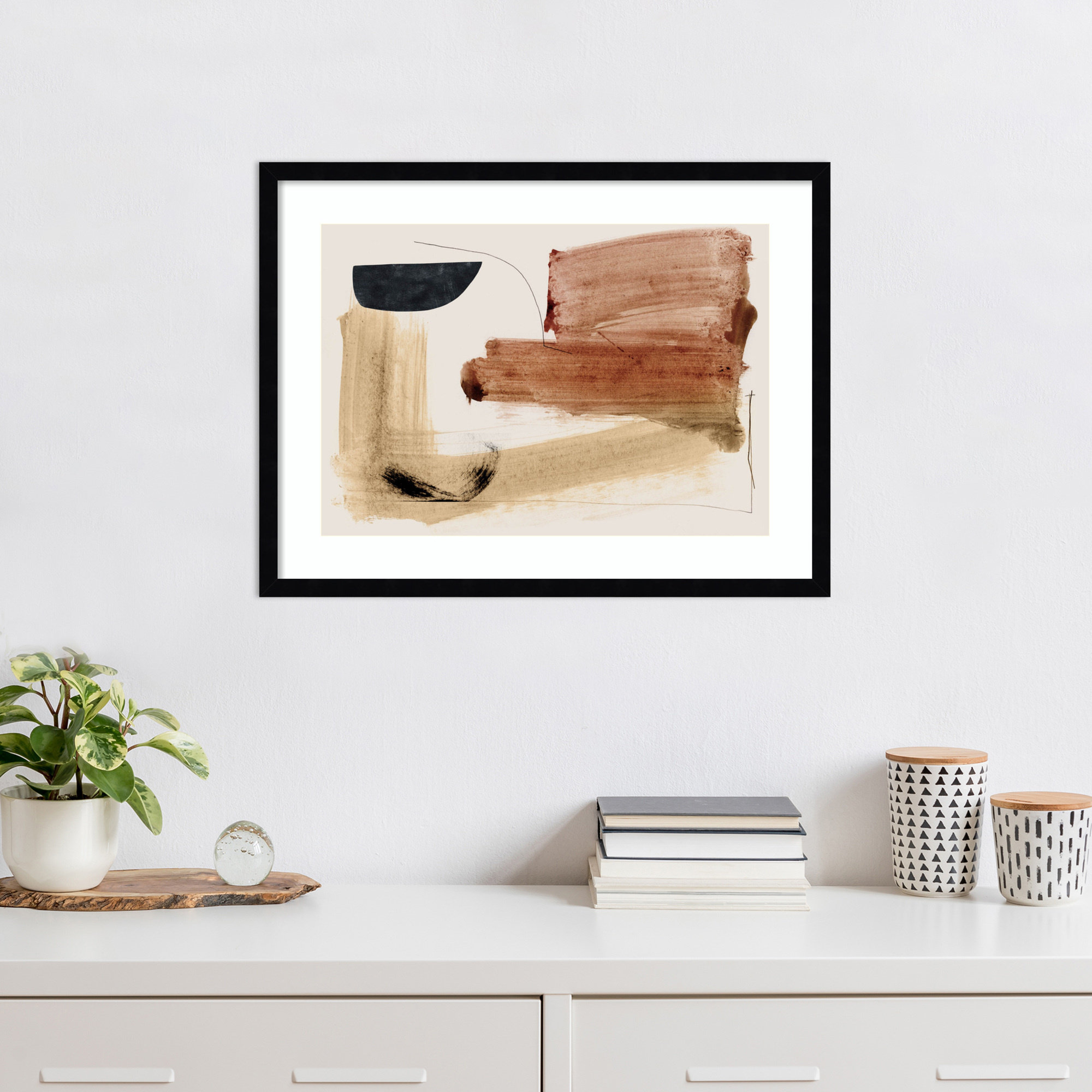Cooking by Dan Hobday Wood Framed Wall Art Print, 19" H x 25" W, Black