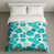 Motif floral bleu / blanc