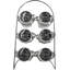 Wicca Kitchen Witch Alchemy Apothecary Jar Spice Metal Rack With 6 Glass Jars