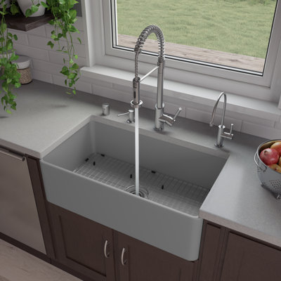 33'' L Single Bowl Fireclay Kitchen Sink