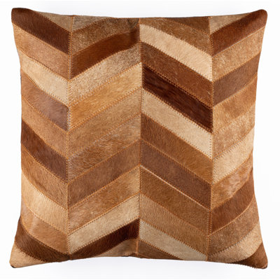 Canvello Genuine Cowhide Leather Decorative Throw Pillows - Handmade Patchwork Boho Accent Pillows For Sofa, Couch, Bed, Chair - Western Southwestern Farmhouse Pillow Covers With Feather Down Insert Included